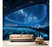Futuristic Spaceship Wall Mural 400x280 cm