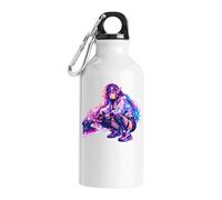 Futuristic Warrior Girl with Axe Tourist Water Bottle White