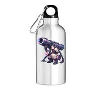 Futuristic warrior with giant weapon Tourist Water Bottle Silver