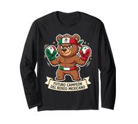 Futuro Campeón del Boxeo Mexicano Cute Bear Boxing Gloves Long Sleeve T-Shirt