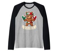 Futuro Campeón del Boxeo Mexicano Cute Bear Boxing Gloves Raglan Baseball Tee