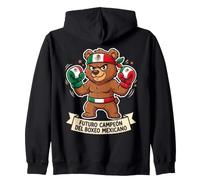 Futuro Campeón del Boxeo Mexicano Cute Bear Boxing Gloves Zip Hoodie