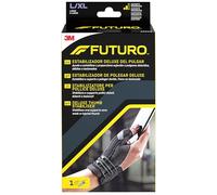 FUTURO Deluxe Thumb Stabilizer Black L/XL (16.5 - 20.3 cm) - Provides Comfortable and Moderate Support for Aching, Sore or Weak Thumbs, Breathable