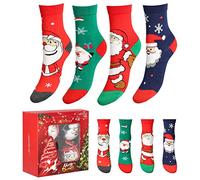 FUTURO FASHION 8 Pairs Christmas Socks - Family Pack in Gift Box Idea For Christmas, Cotton Winter Xmas Novelty Christmas Socks For Kids Women and Men Placed in Christmas Balls, Sizes UK 3.5-7.5