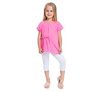 FUTURO FASHION Cropped Children 3/4 Cotton Leggings Basic Plain Kids Capri Pants Age 2-13