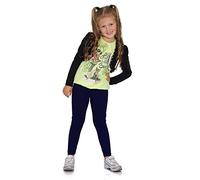 FUTURO FASHION Girls Children Full Length Plain Cotton Leggings Cycling Casual Wear Infant Trousers Leggings Solid Tights Pants for Kids 13 Years Navy Child