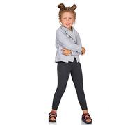 FUTURO FASHION Girls Children Full Length Plain Cotton Leggings Cycling Casual Wear Infant Trousers Leggings Solid Tights Pants for Kids 13 Years Graphite Child