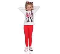 FUTURO FASHION Girls Children Full Length Plain Cotton Leggings Cycling Casual Wear Infant Trousers Leggings Solid Tights Pants for Kids 9 Years Red Child