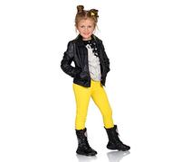 FUTURO FASHION Girls Children Full Length Plain Cotton Leggings Cycling Casual Wear Infant Trousers Leggings Solid Tights Pants for Kids 5 Years Yellow Child