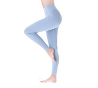 FUTURO FASHION High Waisted Leggings for Women Elastic Opaque Tummy Control Leggings Workout Gym Yoga Blue S