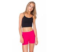 FUTURO FASHION Super Soft Cotton Shorts Elastic Stretch Yoga Knickers, Breathable Short Leggings for Women, Yoga Cycling Sport Pants, Sizes UK 8-22 PSL5 Pink