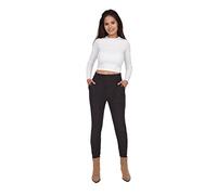 FUTURO FASHION Thick Womens Fleece Lined Leggings Plus Size, High Waisted Winter Leggings for Ladies, Warm Thermal Pants With Pockets Decorative Diamond Applications, Thick Trousers, Sizes 3XL-7XL