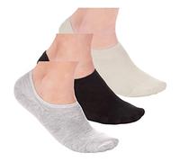 FUTURO FASHION Women's Ankle Socks Comfortable Cotton Blend, Soft Stretchy Low Cut Ankle Socks For Women Grey Beige White Black Socks Everyday Wear Non-Slip Breathable Socks, 3-6-9-12 Pack, 3-8 UK