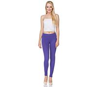 FUTURO FASHION Women's High Waisted Winter Full Length Cotton Leggings Soft Fleece Lined, Plus Sizes