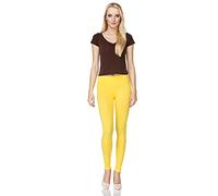 FUTURO FASHION Women's High Waisted Winter Full Length Cotton Leggings Soft Fleece Lined, Plus Sizes Coral Size