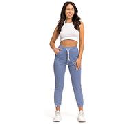 FUTURO FASHION Womens Joggers Sweatpants With Pockets, Drawstring and Fashionable Inserts On The Pants Cuffs, Ladies Summer & All Season Lightweight Breathable Trousers For Women Girls. Sizes S-XXL