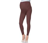 FUTURO FASHION Womens Maternity Leggings Full Ankle Length Cotton Leggings Comfortable Maternity Leggings for Ladies Soft Pregnancy Pants Belly Support, Size 8-22 Plum