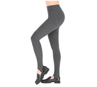 FUTURO FASHION Womens Opaque Stirrup Leggings Thermal Thights LS Dark Grey 20