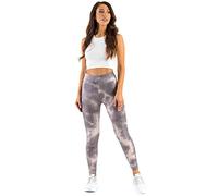 FUTURO FASHION Women's Tie Dye Yoga Leggings High Waist Yoga Pants Fitness Tights Workout Gym Running Leggings Butt Lift Tummy Control Trousers Graphite M-L FS390013