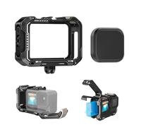 Fututech 1/4 Protective Frame for GoPro Hero 13 12 11 10 9 Black Lens Protector + Cage for Action Camera Protector Cold Shoe Accessories for Action Cameras