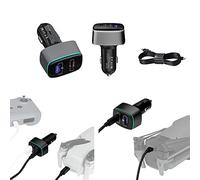 Fututech 100W PD and QC3.0 Fast USB Type-C Car Charger for DJI Mavic 3 Mini 2 2 Ports Charger for iPhone, Huawei, Samsung, Sony Xiaomi for iPad, Phone, Laptop Tablet