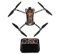 Fututech Decorative Sticker Kit for DJI Mini 3 Pro RC Pro - Eagle Pattern - PVC Material - Orange Color - Anti-Ageing, Waterproof, Anti-Scratch - Sticker Decal