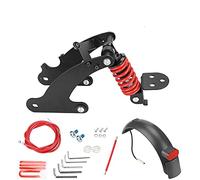 通用 Fututech Electric Scooter Rear Suspension Kit for Xiaomi M365 1S Essential Lite Shock Absorber Fender Rear Light Accessories Scooters Modification (Red for M365 1S EL)