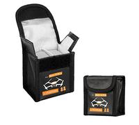 Fututech Lipo Battery Storage Bag for DJI Mini3 Mini 3 Pro Protective Case Cover Battery Storage Box Explosion-proof Anti-Humidity Dustproof Drones Accessories (2), Black, Casual