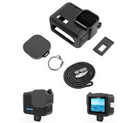 Fututech Silicone Case for GoPro Hero 4K Protective Cases Lens Caps Side Covers Lanyard for Action Camera Kit Accessories