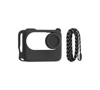 Fututech Silicone Case for Insta360 GO 3S Action Pod Action Camera Lens Protector Cover Accessories (Black)
