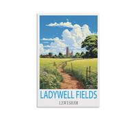 FUUDANG Ladywell Fields Lewisham Vintage Travel Poster 12x18inch(30x45cm) Canvas Art Poster And Wall Art Picture Print Modern Family Bedroom Decor Posters