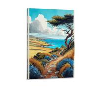 FUUDANG Quantock Hills Vintage Watercolor Canvas Wall Art