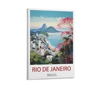 FUUDANG Rio De Janeiro Brazil Vintage Travel Posters 08x12inch(20x30cm) Canvas Art Poster And Wall Art Picture Print Modern Family Bedroom Decor Posters