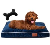 FUUFEE Compact Dog Mattress | 65x40 cm | Easy-Clean Dog Cushion | Washable Small Dog Bed with Zippered Removable Cover | Ideal Comfort and Durability | Navy