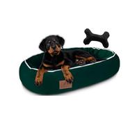FUUFEE Deluxe Small Pet Bed | 70x50 cm - Perfect for Dogs and Cats | Washable with Removable Zippered Cove | Ultra-Comfortable and Durable | Ideal for Your Beloved Small Dog or Cat | Deep Green