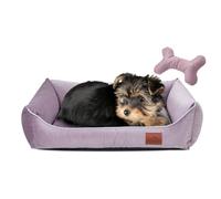 FUUFEE Lux Dog Bed | 60x40 cm | Cozy Sofa for Small Dogs | Comfortable and Washable | with Removable Cover | Perfect for Your Pet's Rest and Relaxation | Pastel