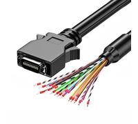 FUUGlan SCSI Data Cable With Terminals Push-up/Screw Lock 28AWG Wire Single Head CN14P CN20P CN26P CN36P CN50P 6 Length Option