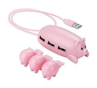 FUUGlan USB 2.0 Hub Multiport Adapter 3 In 1 Portable 3 USB 2.0 Ports Portable USB Splitter For Keyboard Computer