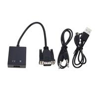 FUUGlan VGA To HDMIcompatible Adapter Converters With 3.5mm 1080P VGA Input Source To TVs/Monitors/LCD Connectors VGA To HDMIcompatible Converters