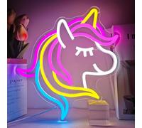FuugZze Unicorn Neon Signs for Wall Decor Colorful Unicorn Led Sign USB Cute Neon Sign Dimmable Unicorn Neon Lights for Bedroom Party Unicorn Lights for Girls Room Birthday Christmas Unicorn Gifts