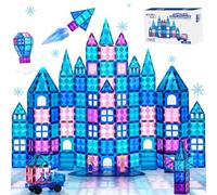 FUUHOMDY Diamond Magnetic Tiles,52PCS 3D Magnetic Building Blocks Sensory Toys for Autism,ABS BPA Free Magnet Blocks Set Montessori Construction Toys for 3 4 5 6 7 8 Year Old Girls Boys Gifts