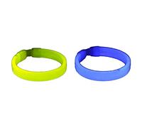Fuuroottly 2X Glow in The Dark Stick Luminous Bracelet Bangle Cuff Fluorescent Supplies Blue & Yellow
