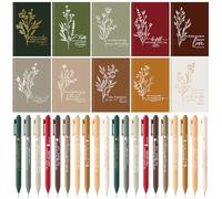 Fuutreo 100 Pcs Easter Christian Gift Bible Verse Prayer Journal Notebook Religious Inspirational Ballpoint Pens Mini Pocket Notepad Gifts for Pastor Clergy Gifts Church Sunday (Joyous Colors)