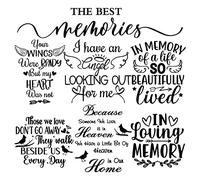 Fuutreo 7 Pcs Vinyl Wall Quotes Stickers Memorial Decals Peel and Stick Saying Sticker Because Someone We Love is in Heaven Wall Decal for Losing Home Living Room Decor