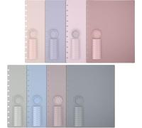 Fuutreo 8 Set Discbound Notebook Cover and Disc Set 8.5 X11.75 Inch Poly Cover with Disc Suitable for Letter Size Fill Page for Work Meeting School (Soft Color)