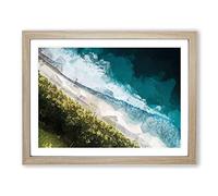 Fuvahmulah In The Maldives In Abstract Modern Art Framed Print | A2 Oak Framed Wall Art | Ready to Hang | Abstract Fantasy Picture | Living Room Bedroom Lounge Office
