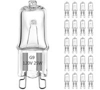 FUVBNQGT 20 Pack G9 Halogen Wax Burner Bulbs 25W, 110V 2700K Warm White Dimmable Capsule for Melt Lamp Replacement, Candle & Nightlights Warmers