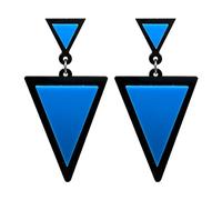 Fuvirou Geometric Acrylic Earrings for Women Girls Retro Fashion Acrylic Triangle Dangle Drop Earrings Resin Colorful Neon Statement Earrings Jewelry Gifts, Acrylic