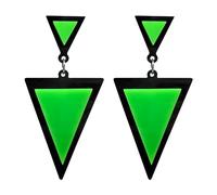 Fuvirou Geometric Acrylic Earrings for Women Girls Retro Fashion Acrylic Triangle Dangle Drop Earrings Resin Colorful Neon Statement Earrings Jewelry Gifts, Acrylic