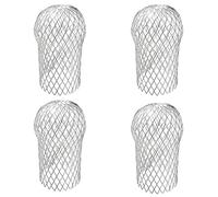 Fuvtory 4 Pack Gutter Guards, Gutter Downspout Guard, Expand Aluminum Gutter Guard Strainer Filter, Gutter Downspout Protectors, Stops Blockage Leaves Debris (3.5 Inch)